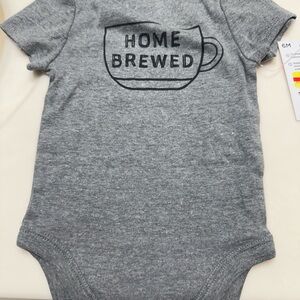 Gray "Home Brewed" Baby Bodysuit